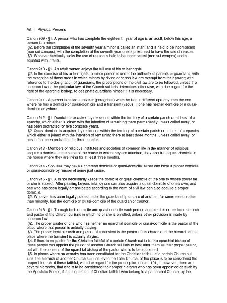 Code of Canons of The Eastern Churches | PDF | Domicile (Law) | Justice