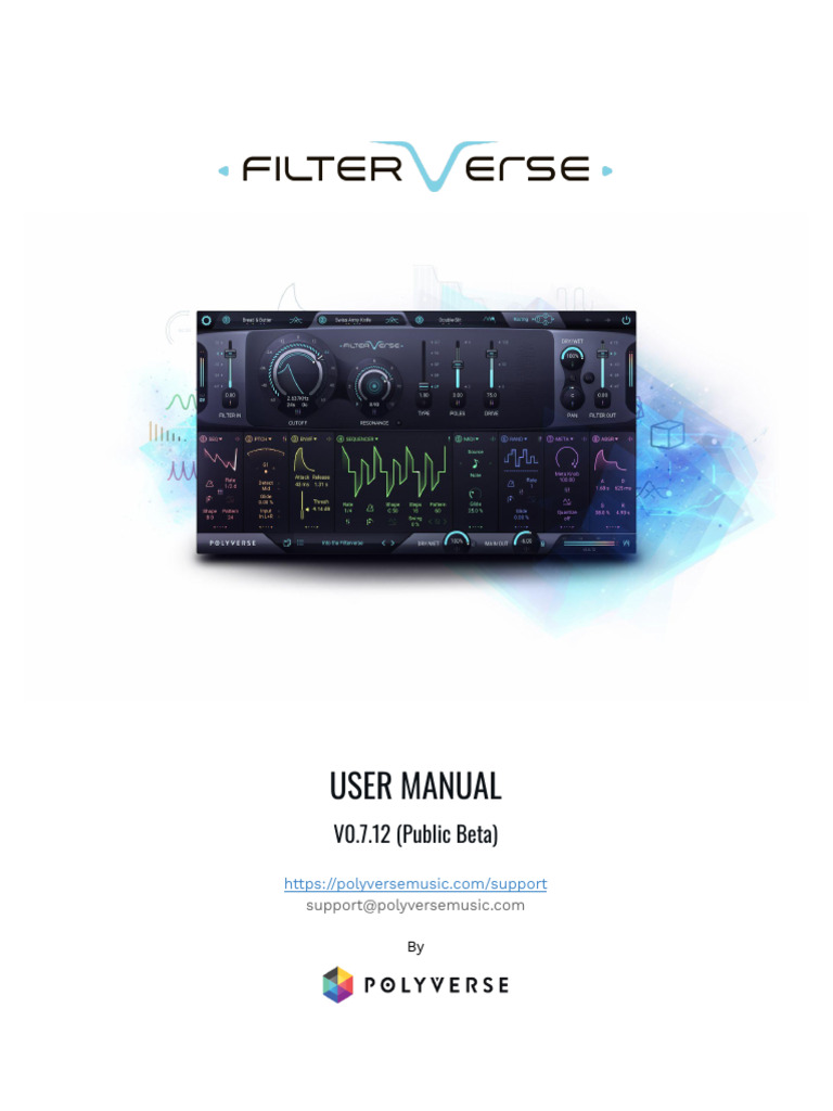 Filterverse Manual | PDF | Low Pass Filter | Filter (Signal Processing)