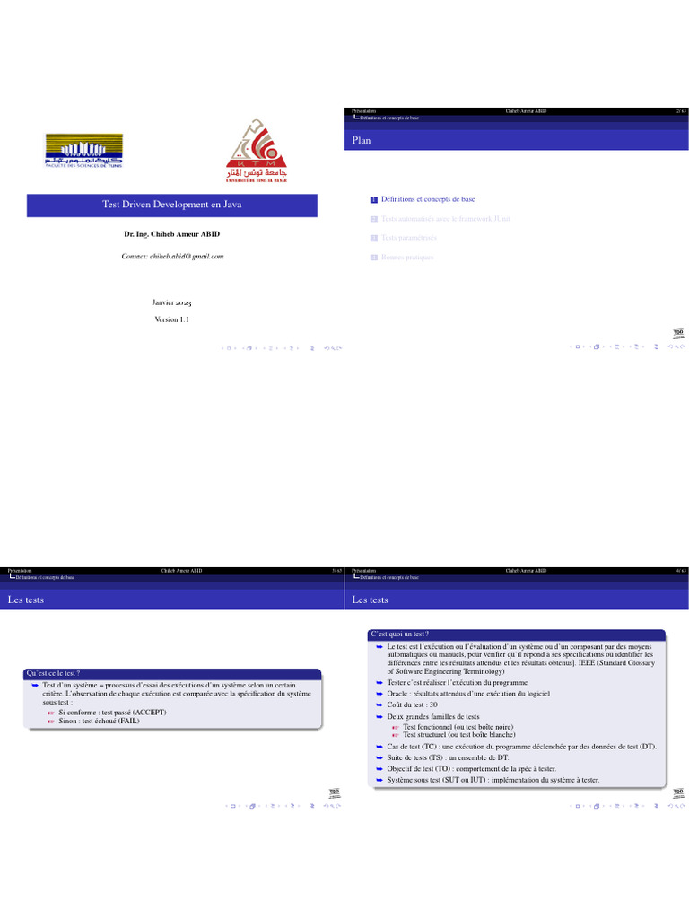 TDD et JUnit : Guide Complet en Java | PDF | Test de logiciel | Test ...
