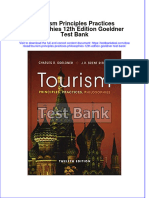 Full Tourism Principles Practices Philosophies 12Th Edition Goeldner Test Bank Online PDF All Chapter
