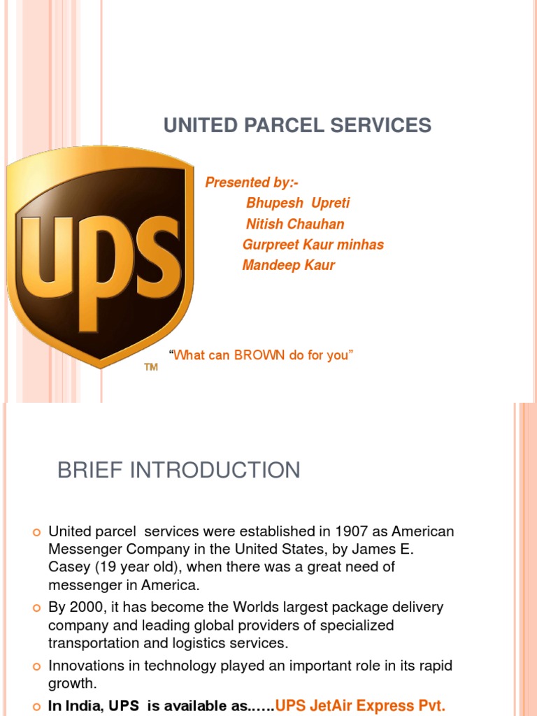 united parcel service case study pdf