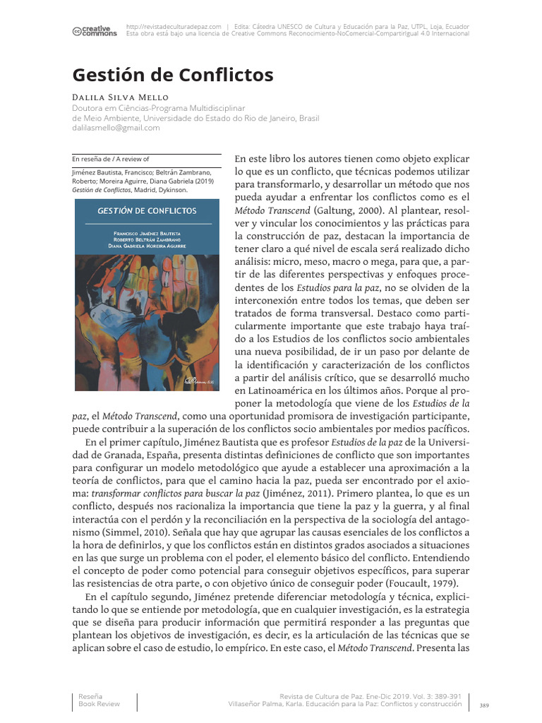 Educación para la Paz y Gestión de Conflictos | PDF | Negociación ...