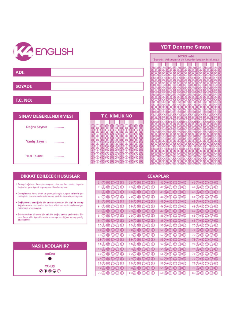 k4 Ydt Optik Form | PDF
