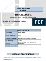 Química General QU-413: Tecnología Médica