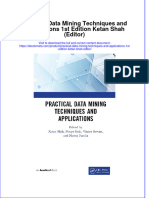 Full Ebook of Practical Data Mining Techniques and Applications 1St Edition Ketan Shah Editor Online PDF All Chapter