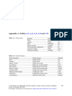 Appendices: Appendix A (Tables, ,, And)