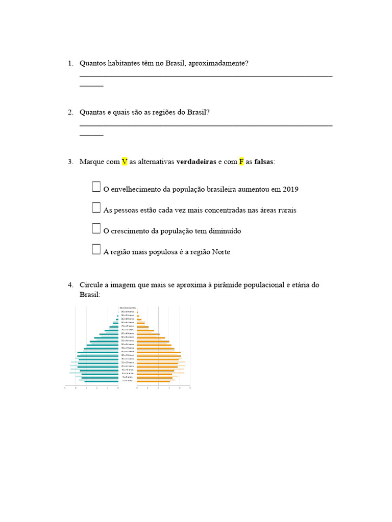 Atividades sobre Desigualdade Social 5º Ano | PDF | Brasil ...