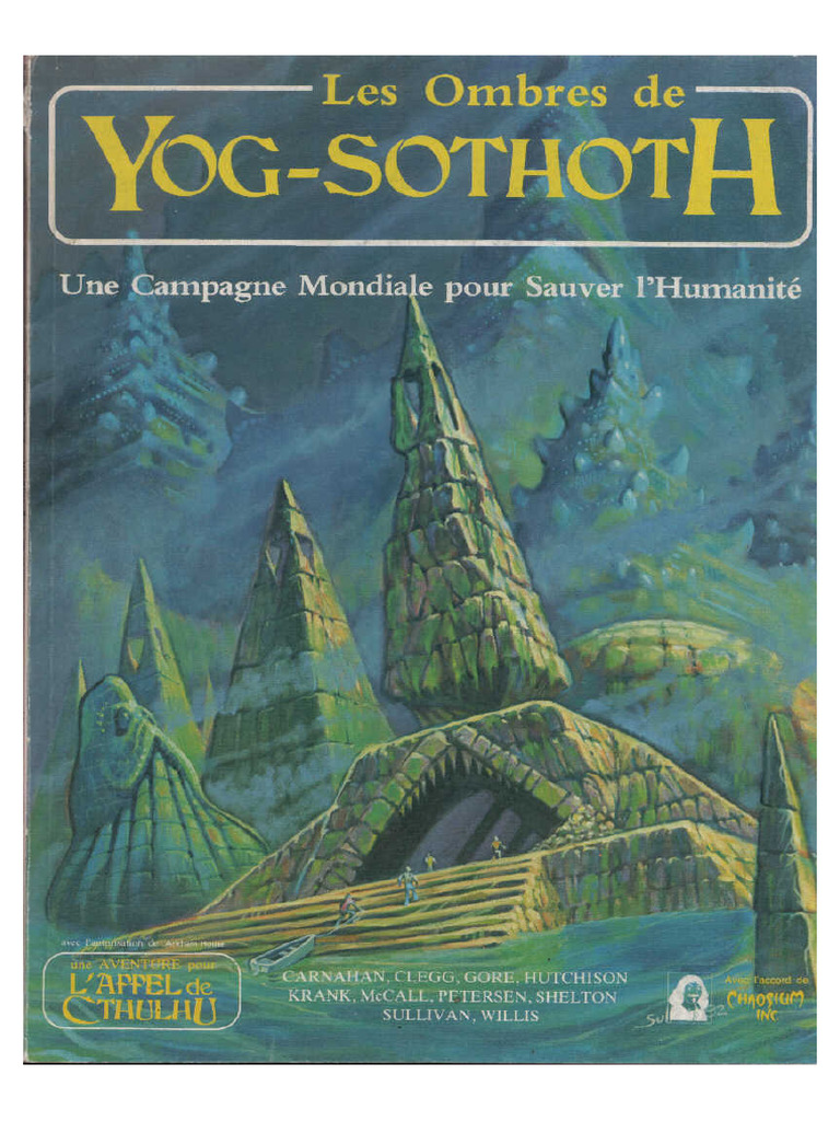 L'APPEL DE CTHULHU – TROIS OMBRES – DESCARTES – Jeu De Rôle Occasion