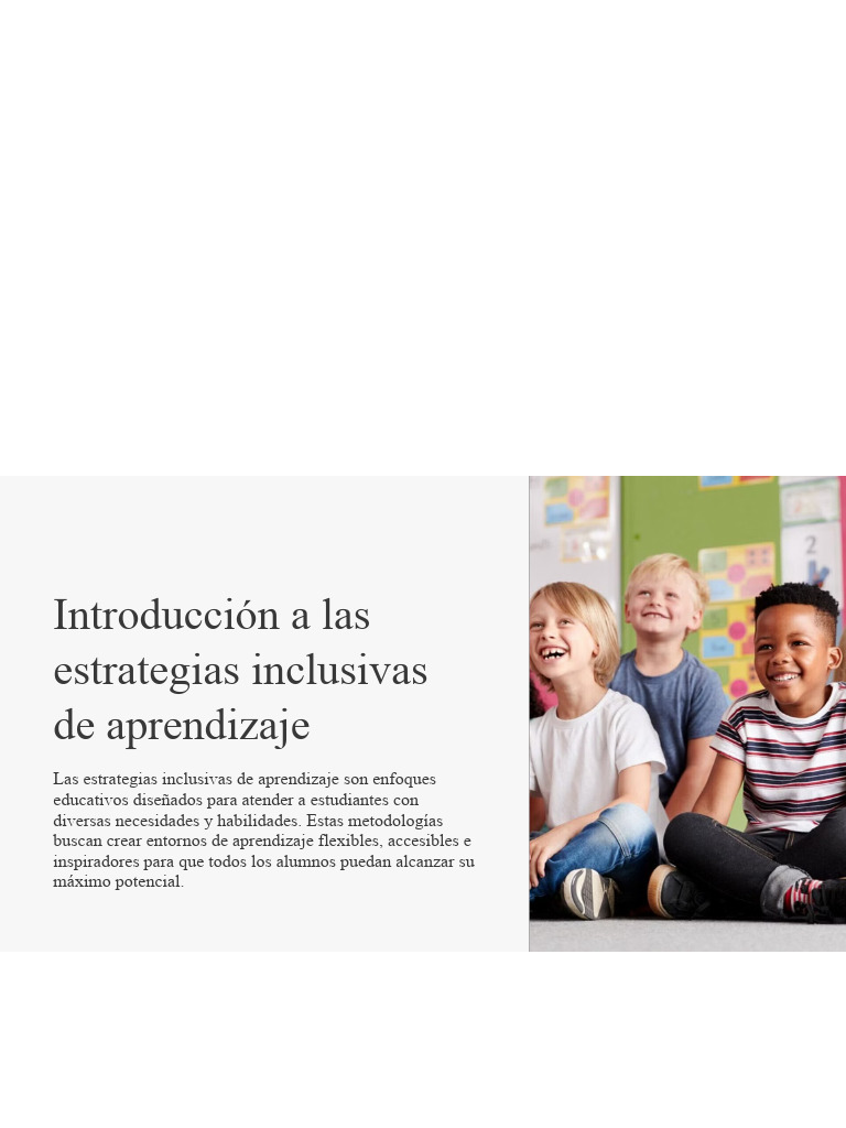 Estrategias Inclusivas en Educación | PDF | Aprendizaje | Enseñando