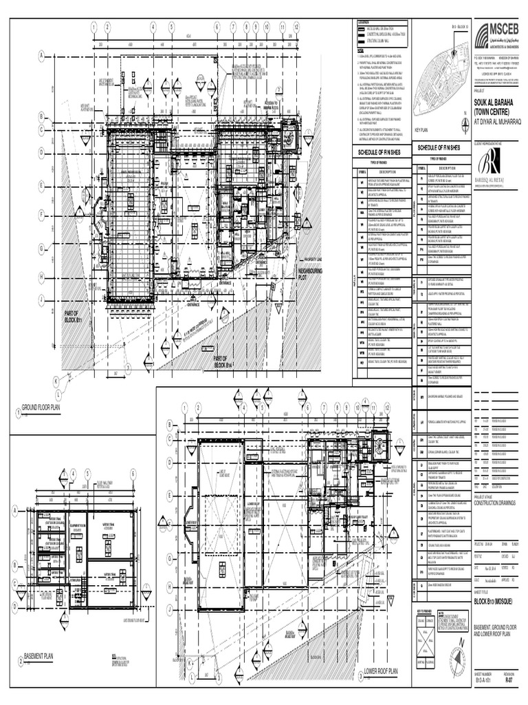 Mosque Drawings | PDF | Wall | Components