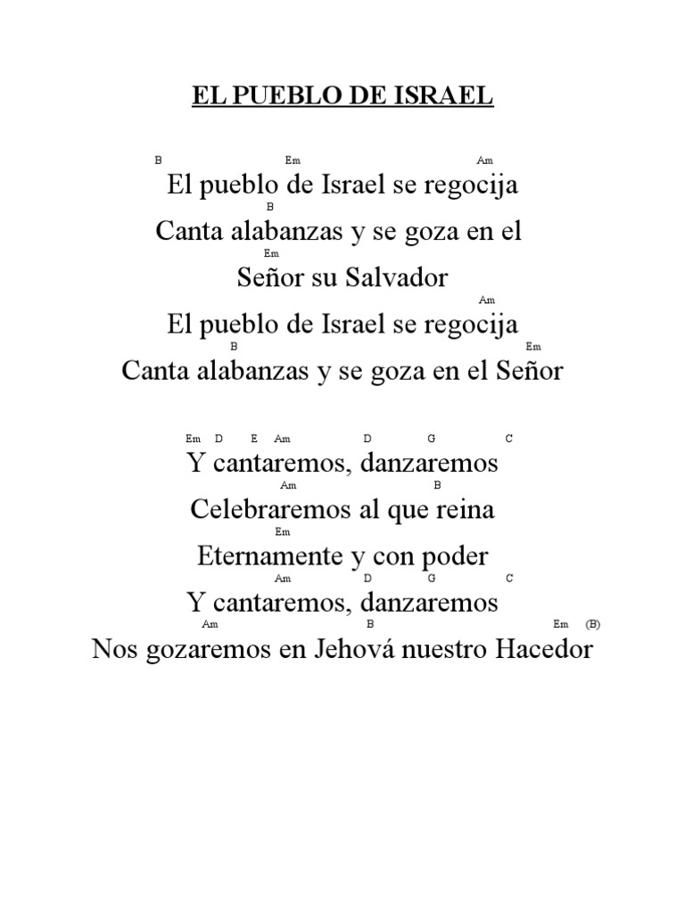 Alabanzas del Pueblo de Israel | PDF