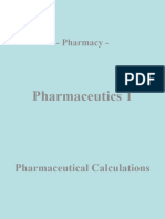 Pharmacy - : Pharmaceutics 1