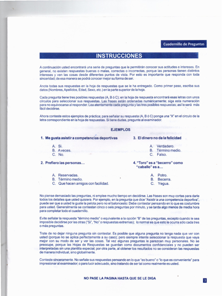 16 FP C Test de Personalidad | PDF