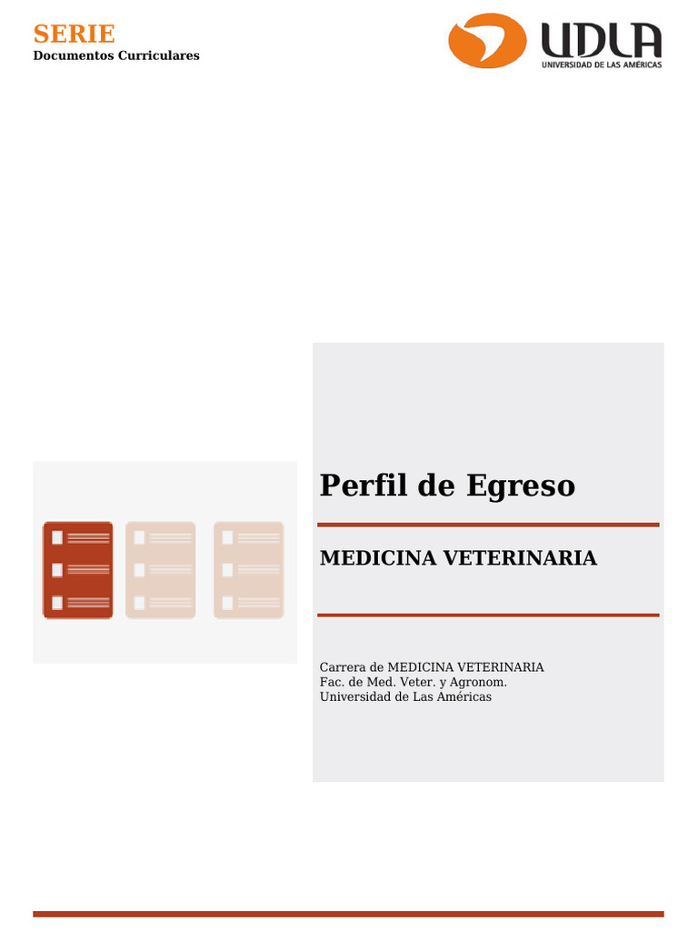 Perfil de Egreso Medicina Veterinaria UDLA | PDF | Plan de estudios ...