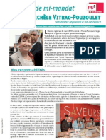 Lettre Mi-Mandat Michèle Vitrac-Pouzoulet - Région Ile-de-France