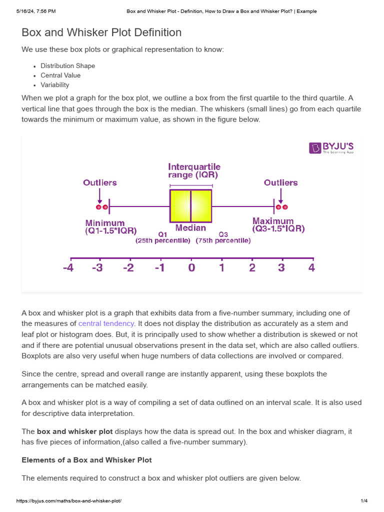 Box and whisker plot definition how to draw a box and whisker plot
