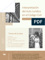 Interpretación Del Acto Jurídico en El CC Peruano