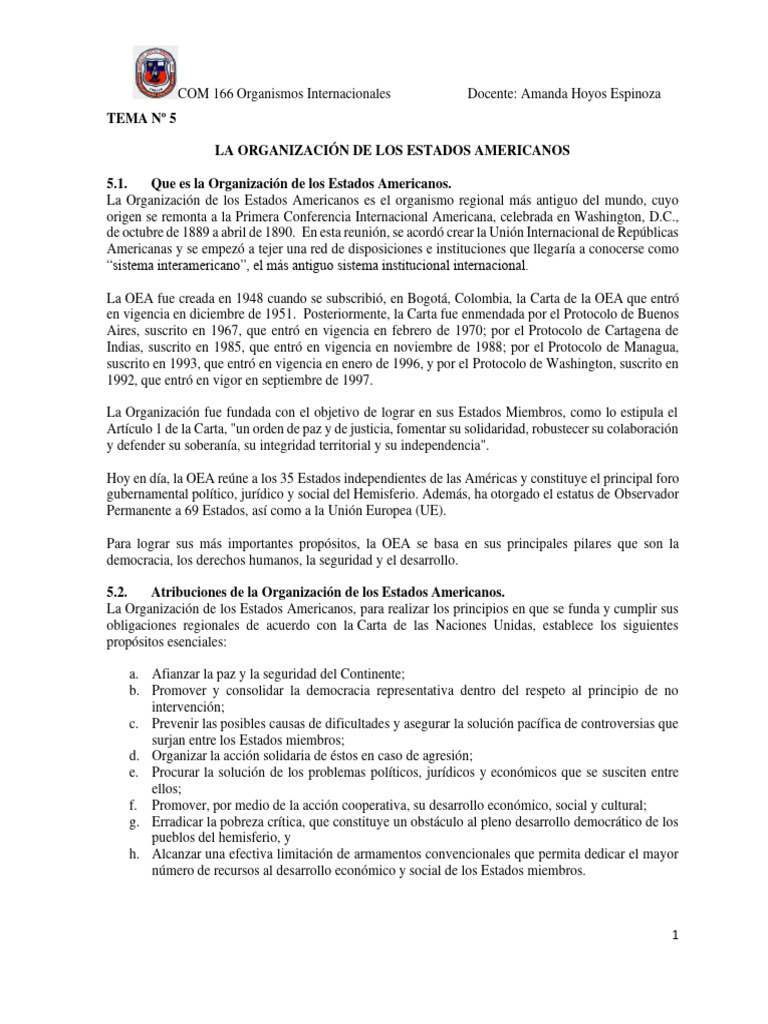 Tema 5 Oea Pdf Ciencias Políticas