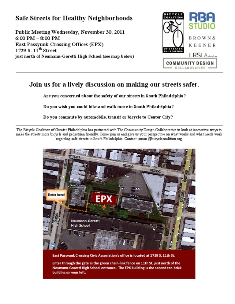 Safe Streets Meeting in South Philadelphia | PDF