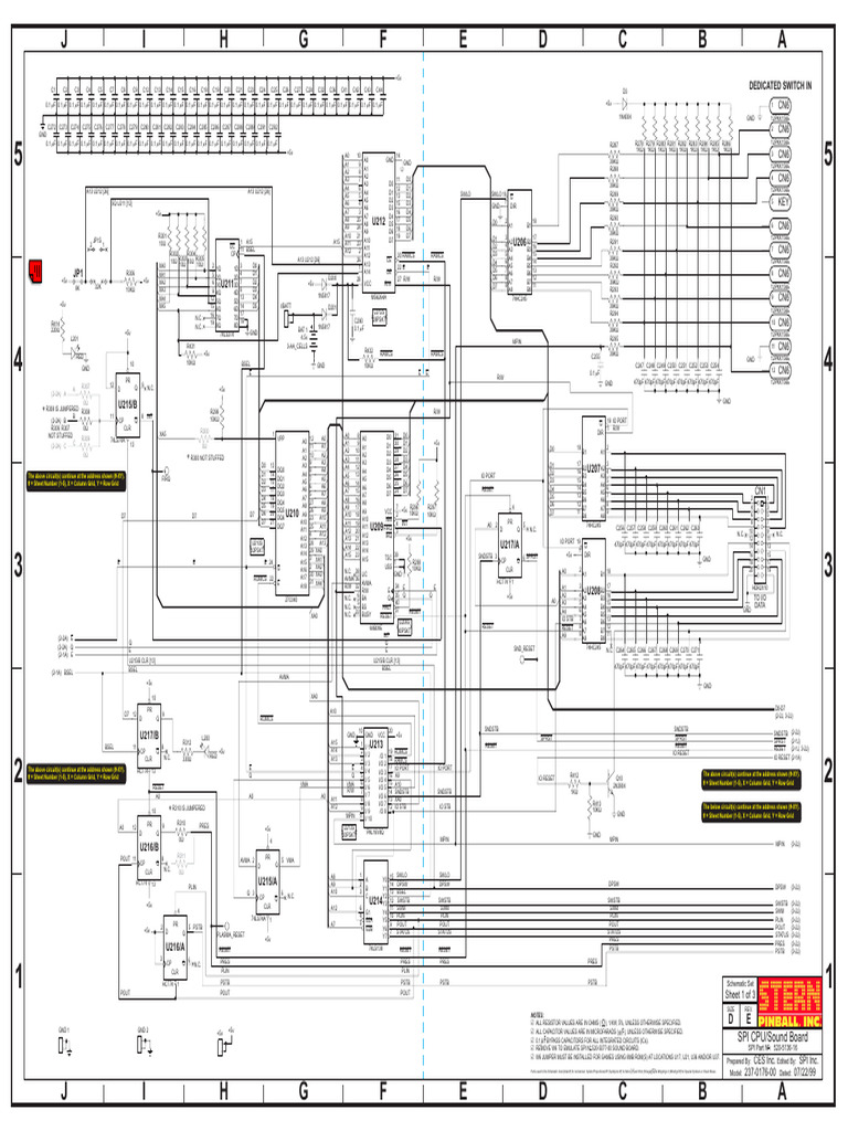 SPI CPU/Sound Board Schematic | PDF | Chess | Chess Theory