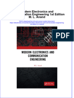 Full Ebook of Modern Electronics and Communication Engineering 1St Edition M L Anand Online PDF All Chapter