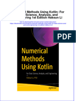 Download full ebook of Numerical Methods Using Kotlin For Data Science Analysis And Engineering 1St Edition Haksun Li 2 online pdf all chapter docx 