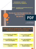 Técnicas e Instrumentos de Recolección de Datos