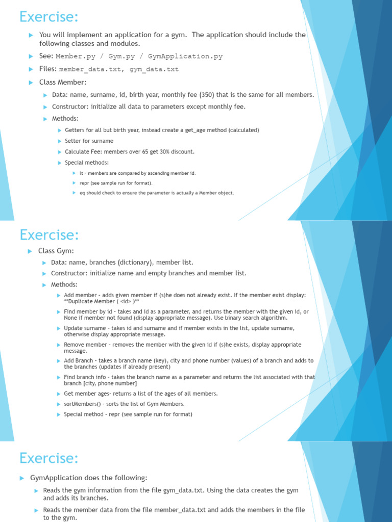 Gym Exercise | PDF | Constructor (Object Oriented Programming ...