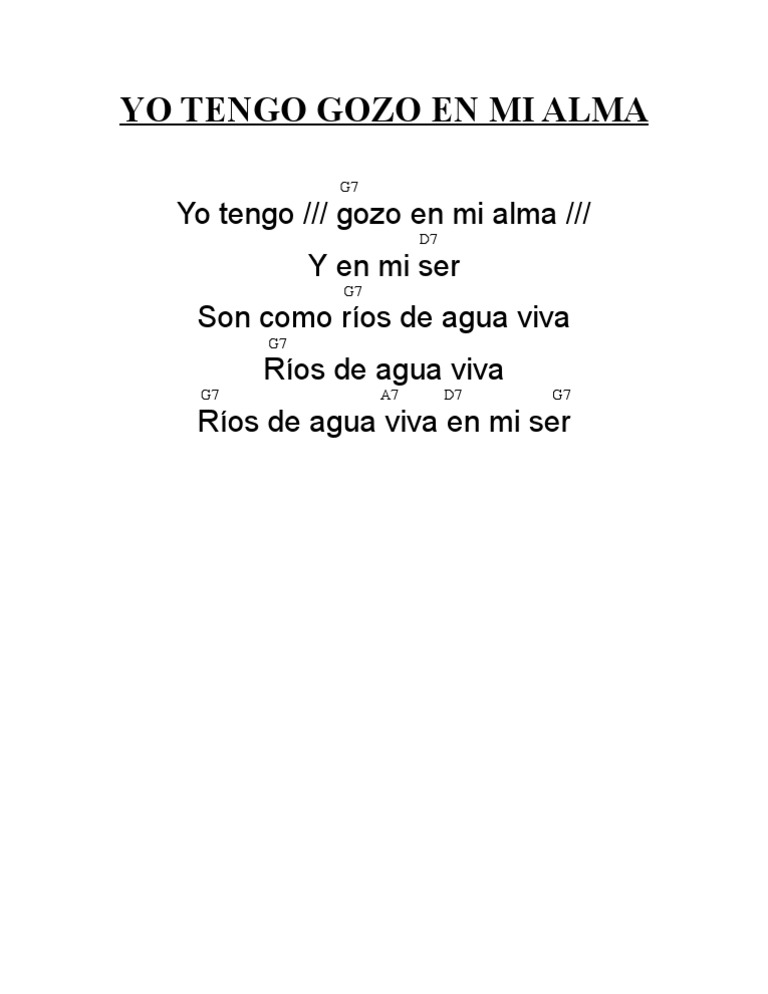 Yo Tengo Gozo en Mi Alma