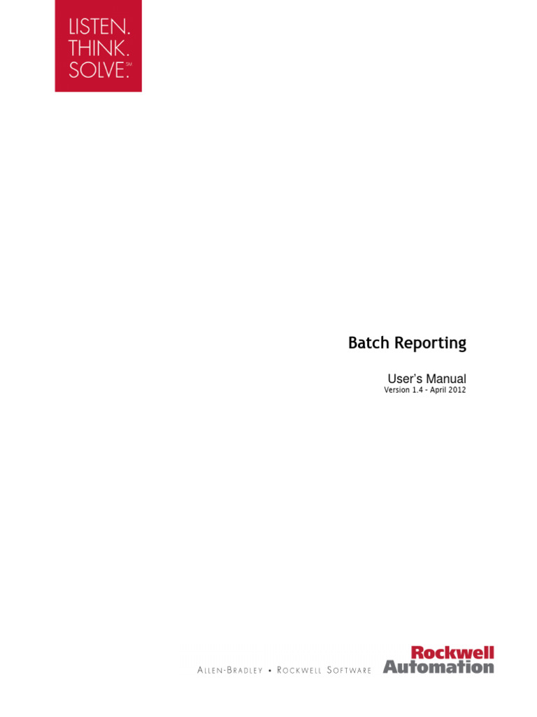 Enhanced Batch Reports User Manual | PDF | Microsoft Sql Server | Databases