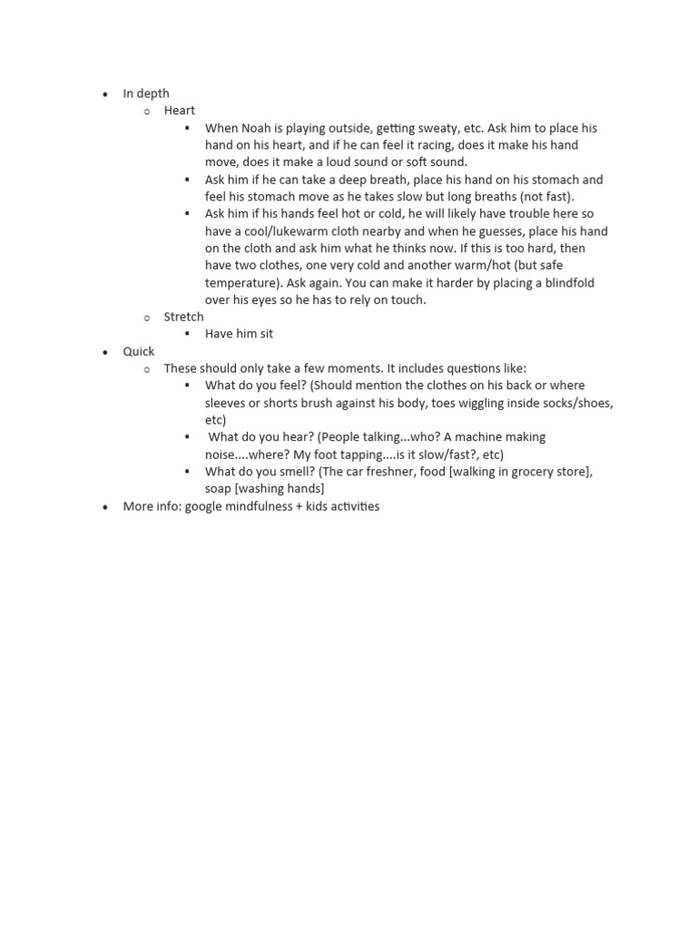 Mindfulness Activities for Kids | PDF | Self-Improvement