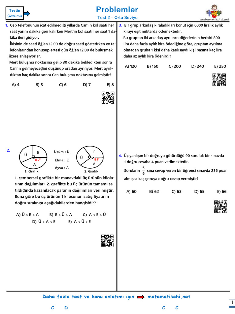 Problemler Test 2 O Yeni | PDF