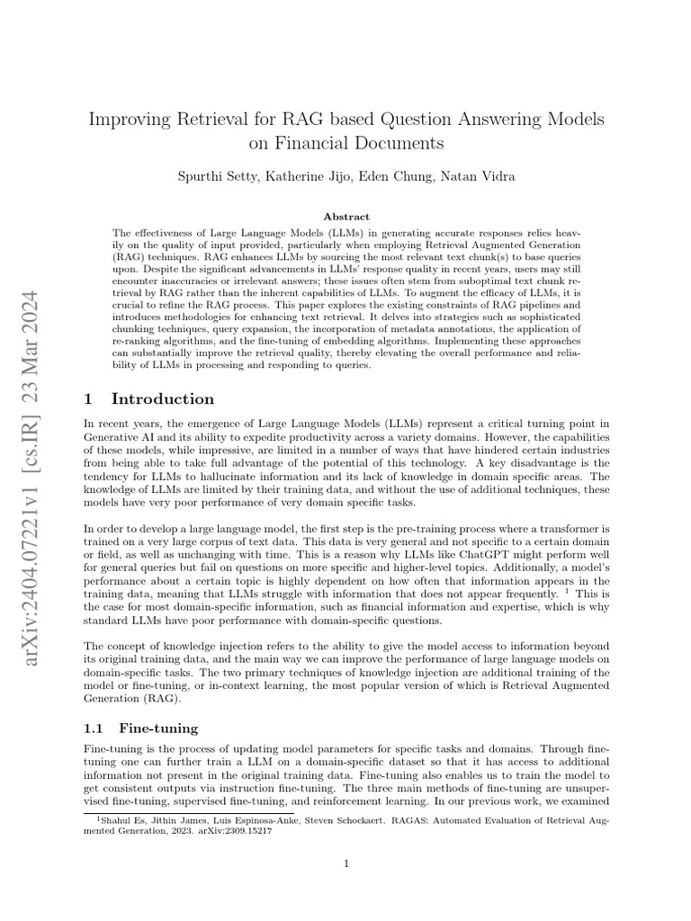 Enhancing RAG for Financial QA Systems | PDF | Information Retrieval ...