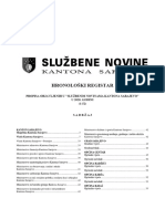 Službene Novine Kantona Sarajevo - Hronološki Registar Propisa Objavljenih U 2020. Godini