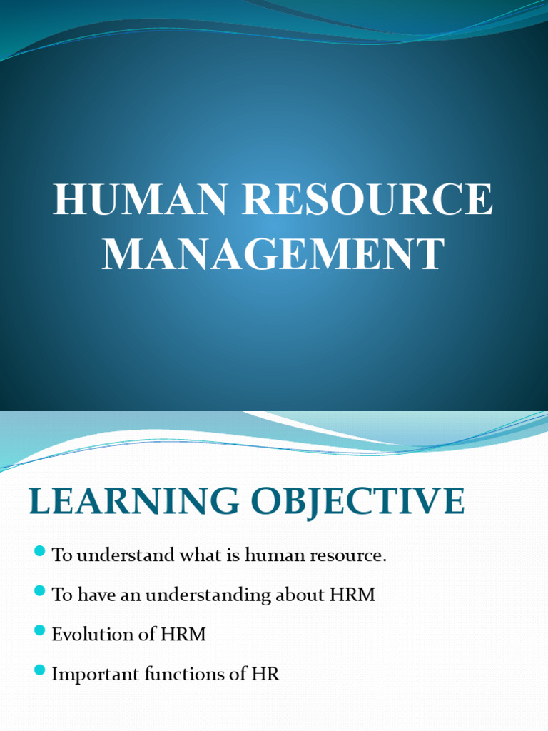 Understanding Human Resource Management | PDF | Human Resource ...