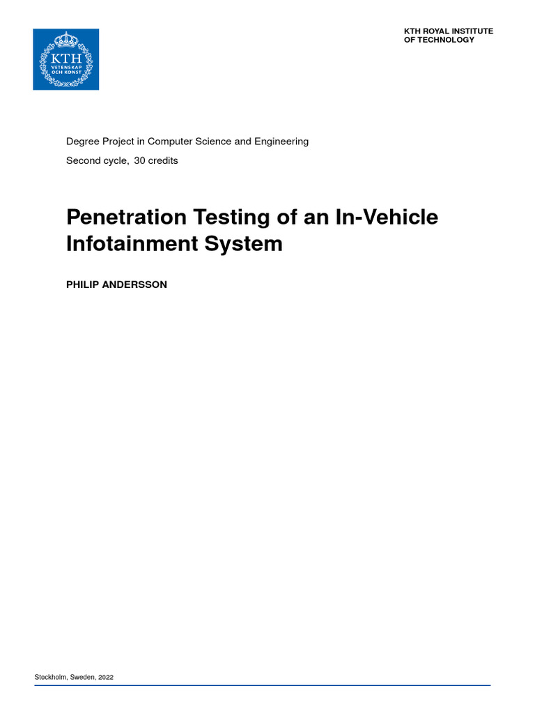 IVI System Penetration Testing | PDF | Bluetooth | Sql