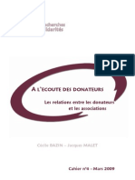 Les Relations Entre Les Donateurs Et Les Associations