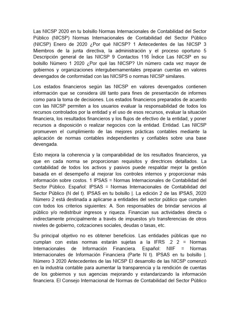 Cuáles Son Las Normas Internacionales De Contabilidad Descargar