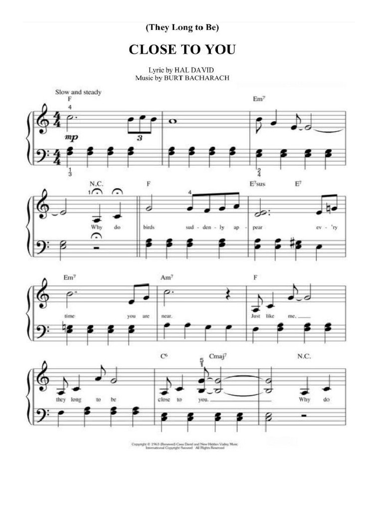 The Carpenters (Sheet Music) | PDF
