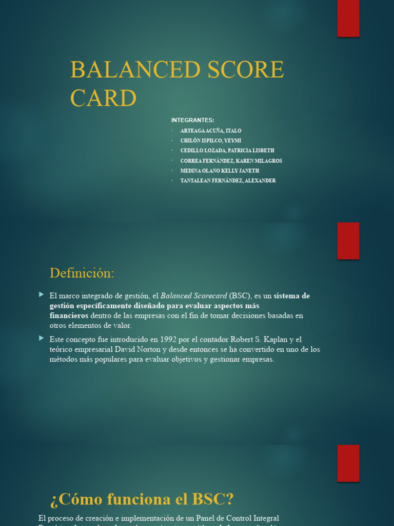 Implementación del Balanced Scorecard en Textil del Sol | PDF ...