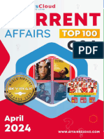 Current Affairs Top 100 Q&A PDF April 2024 by AffairsCloud New 1