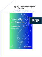 Full Ebook of Osteopathy and Obstetrics Stephen Sandler Online PDF All Chapter