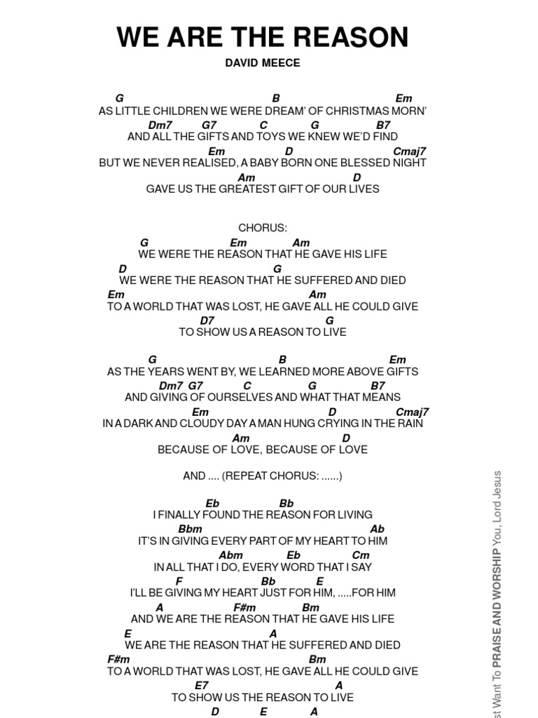 We Are The Reason | PDF