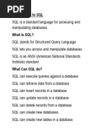 Introduction To SQL