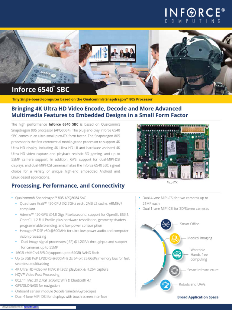 Inforce 6540 Pico-Itx-Sbc Datasheet Rev-C 2016-2 | PDF | Usb | Central ...