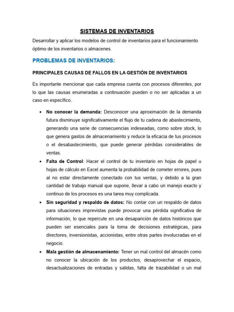 Gestión Eficaz de Inventarios | PDF | Negocios económicos | Economias