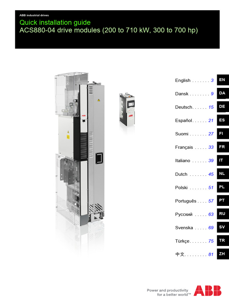 ACS880-04 Quick Installation Guide | PDF | Insulator (Electricity ...