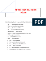 BÀI TẬP THÌ HIỆN TẠI HOÀN THÀNH