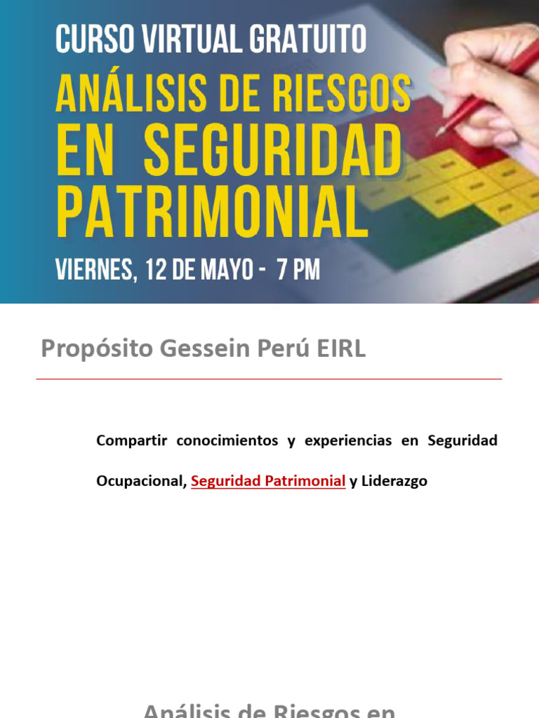 Análisis de Riesgos en Seguridad Patrimonial | PDF | Evaluación de ...