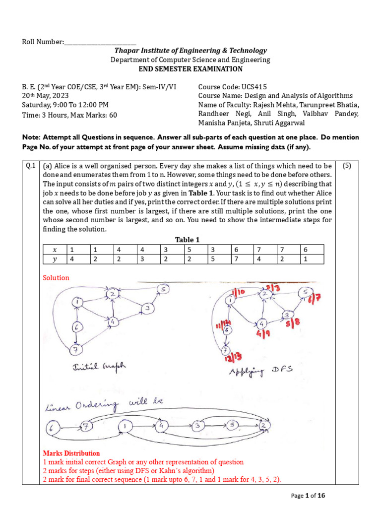 UCS415 - EST - Final With Solutions | PDF | Applied Mathematics ...